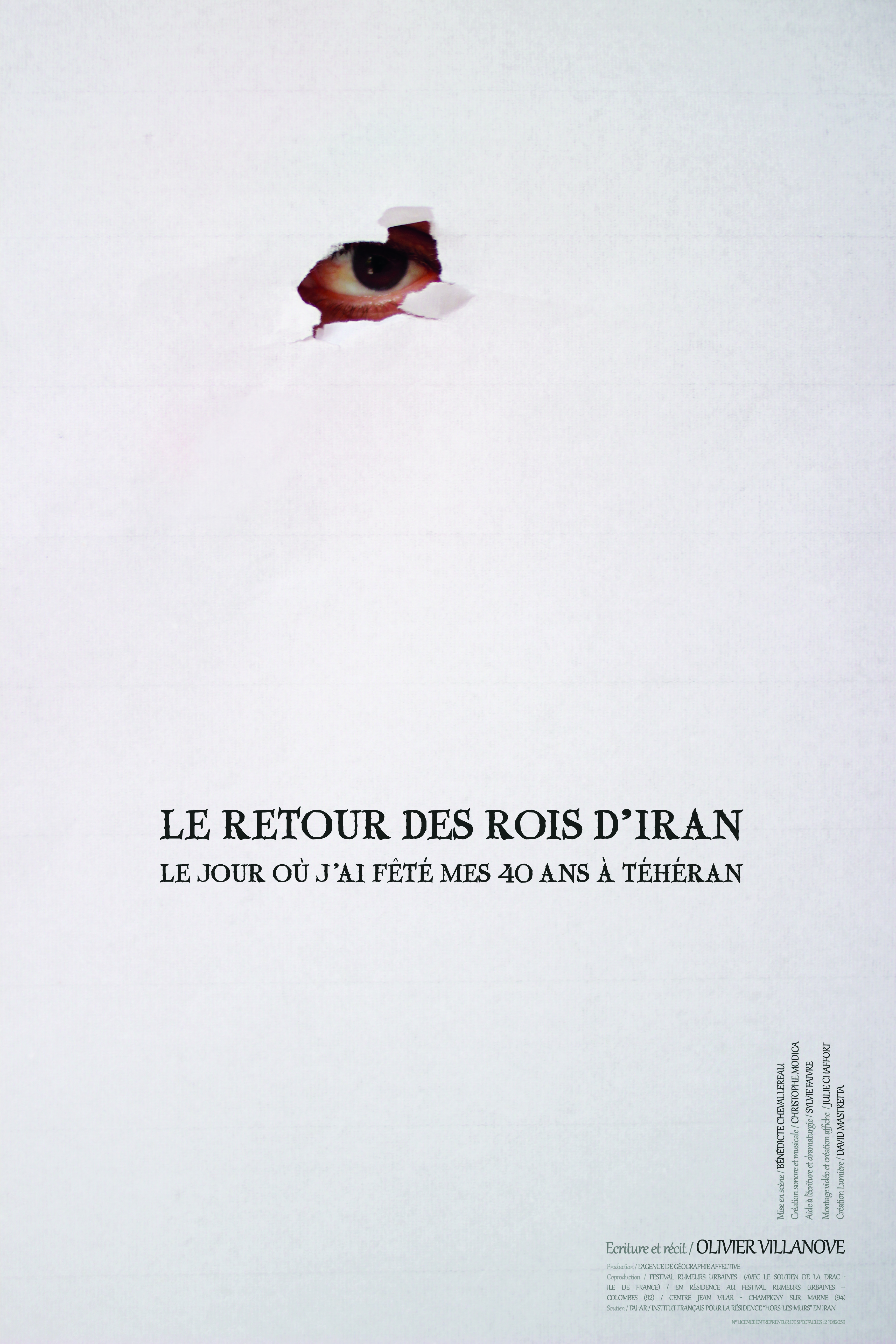 retour rois iran affiche spectacle agence geographie affective julie chaffort